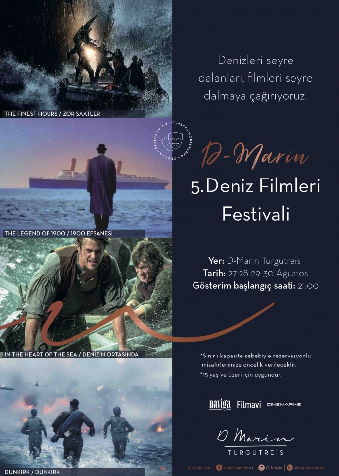 D-Marin Deniz Filmleri Festivali 27 Ağustos’ta