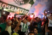 Bodrum FK taraftarları, takımlarının Süper Lig'e çıkmasını kutladı