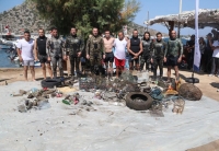 Bodrum'da gönüllü dalgıçlar denizin dibini temizledi