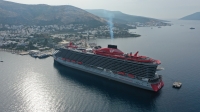 Lüks kruvaziyer gemisi Resilient  Lady Bodrum Cruise Port’a demir attı
